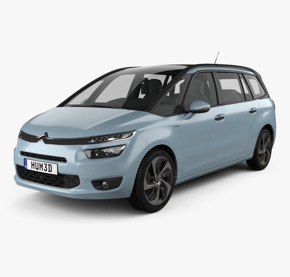 Protection de seuil de porte en acier inoxydable Citroen C4 Picasso I fabrication 10.2006 - 08.2013, carrosserie van