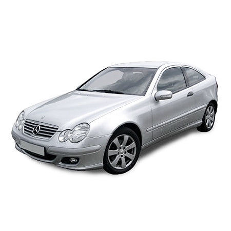 Tapis avec bords relevés Mercedes Classe C W203 fabrication 2000 - 2008, carrosserie coupé