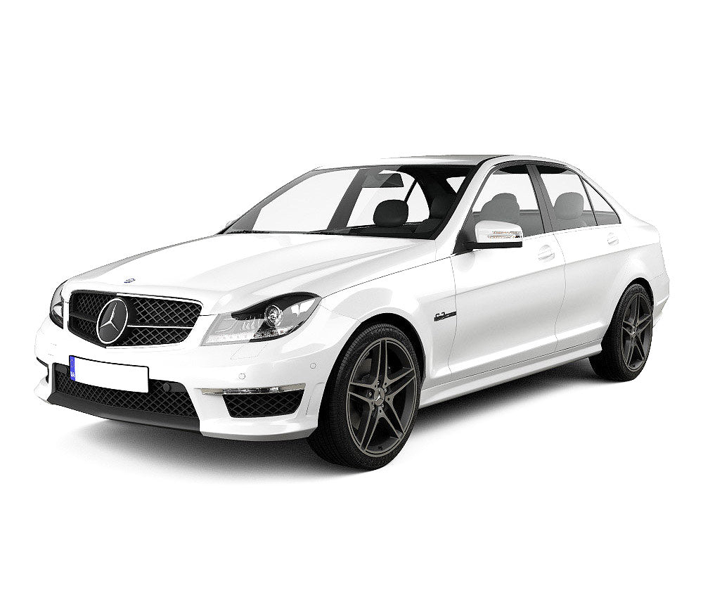 Protection de seuil de porte en acier inoxydable Mercedes Classe C W204 fabrication 04.2007 - 02.2014, carrosserie sedán