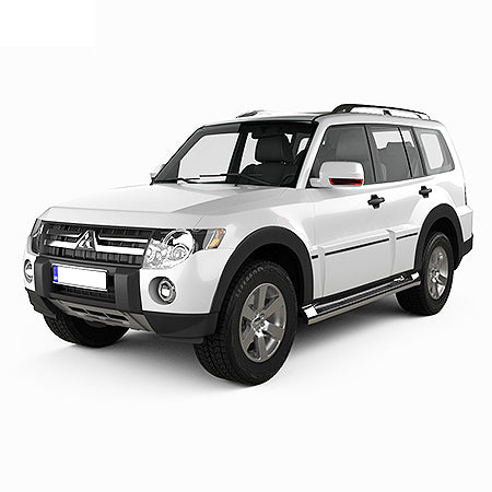 Protection de seuil de porte en acier inoxydable Mitsubishi Pajero IV Wagon Long fabrication 04.2007 - 07.2015, carrosserie suv