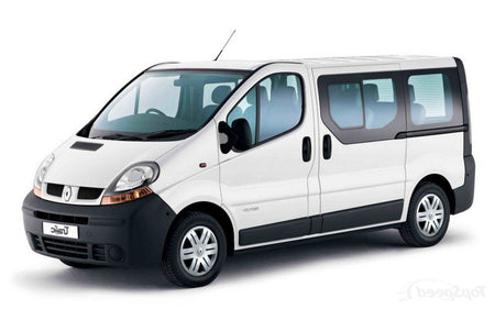 Protection de seuil de porte en acier inoxydable Renault Trafic II fabrication 09.2001 - 08.2014, carrosserie van