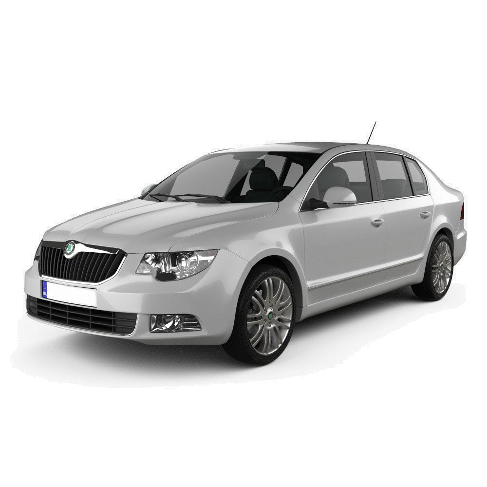 Protection de seuil de porte en acier inoxydable Skoda Superb II fabrication 11.2009 - 08.2015, carrosserie sedán