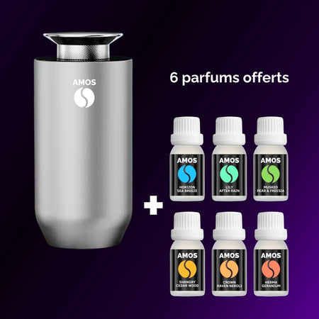 Coffret AMOS ONE – Diffuseur d’arômes intelligent + 6 parfums sensationnels offerts