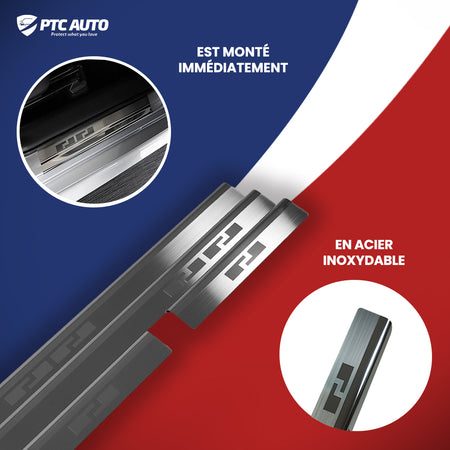 Protection de seuil de porte en acier inoxydable Hyundai I30 II, fabrication 02.2012 - 01.2017, carrosserie berline | 08-0683
