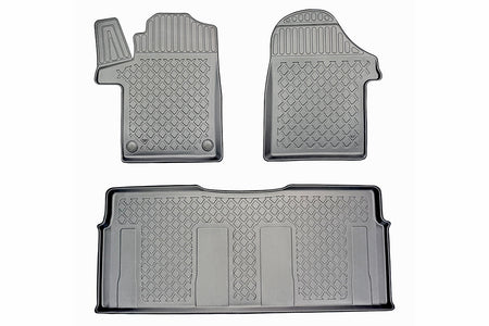 Tapis avec bords relevés Mercedes Vito e W447, fabrication 11.2020 - présent, carrosserie van hors 3ème rangée | 603352