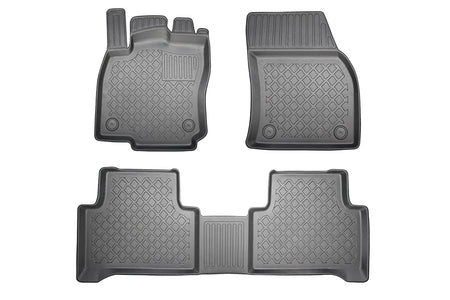 Tapis avec bords relevés Volkswagen Touran II, fabrication 09.2015 - présent, carrosserie van 5-7 places, sans 3 ème file de sièges | 603415