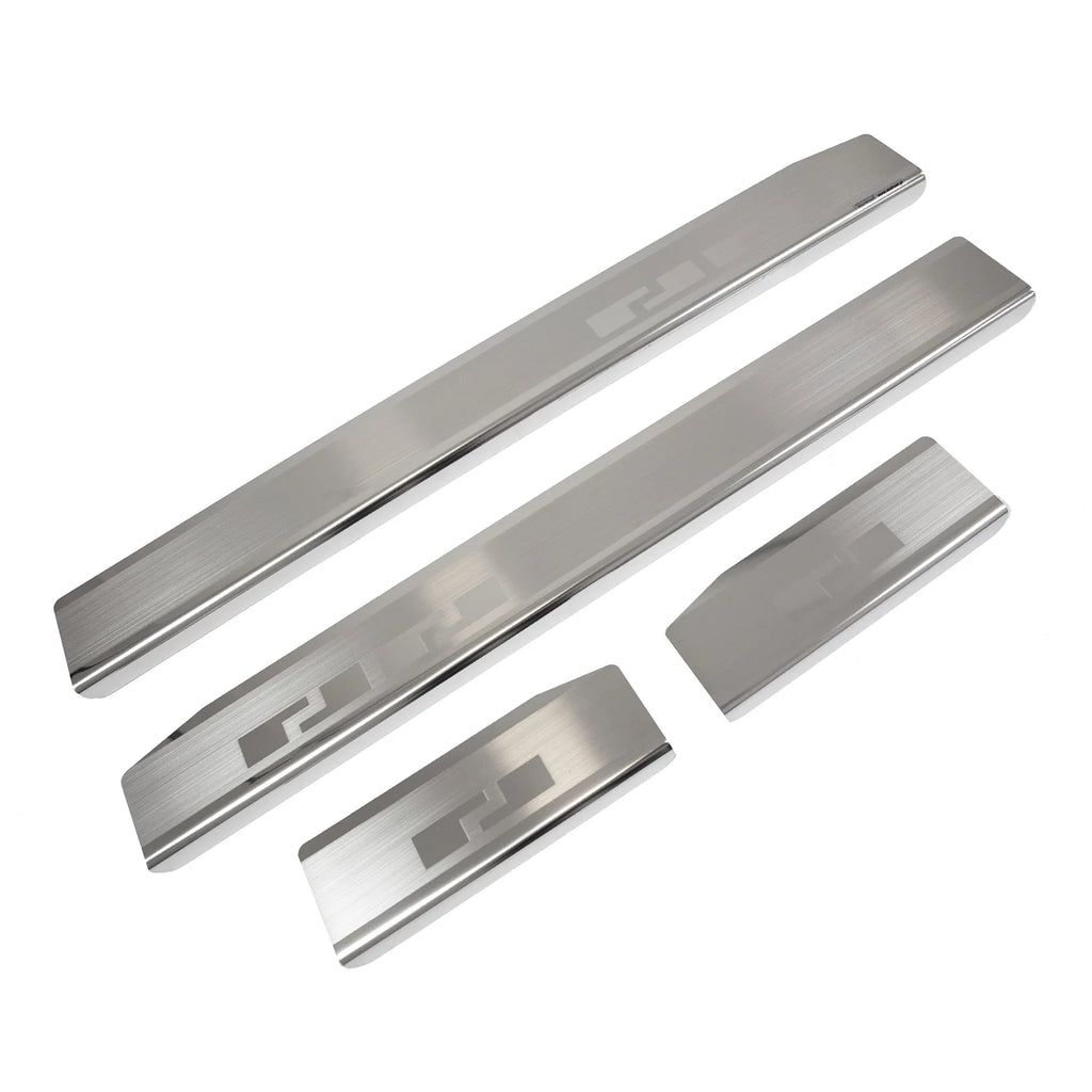 4 Protections Seuil De Porte Fibre Carbone - Pour Citroën E-C3 Aircross 2024-2026