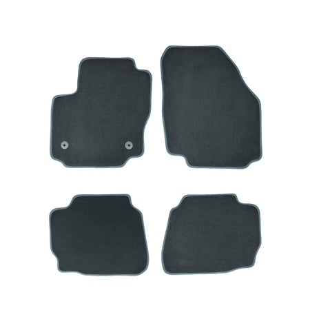 Tapis en moquette de voiture (gris) Seat Leon III 5F, fabrication 11.2012 - 02.2020, carrosserie berline, système de fixation rond | 1069854GRAY