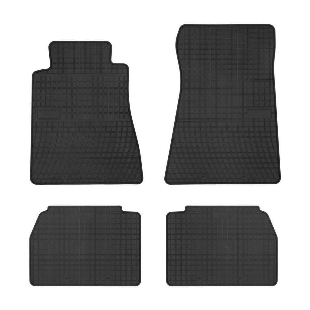 Jeu De 4 Tapis De Sol Velours Noir Pour Mercedes 190 W201 (1982-1993) - 8mm D'épaisseur, Qualité Supérieure