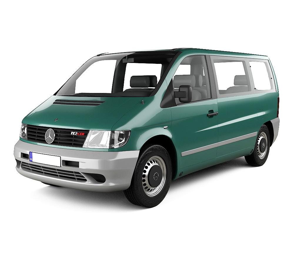 Protection de seuil de porte en acier inoxydable Mercedes Vito W638 fabrication 1997 - 07.2003, carrosserie van
