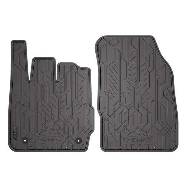 Tapis en caoutchouc avant Ford Fiesta VI, fabrication 10.2008 - 06.2017, carrosserie sedán la distance entre les systèmes de fixation de 30 cm côté conducteur (2 pcs.) | ND0306
