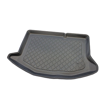 Tapis de coffre Ford Fiesta VI, carrosserie berline, fabrication 10.2008 - 06.2017, coffre inférieur, sans plancher double du coffre, avec cavités latérales | 192626GRD
