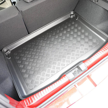 Tapis de coffre Dacia Sandero Stepway Sandero III Stepway, carrosserie berline, fabrication 01.2021 - présent, coffre supérieur, sans plancher réglable en hauteur | 193062BSC