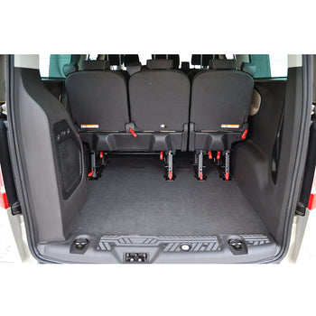 Tapis de coffre Ford Tourneo Custom, carrosserie van, fabrication 01.2013 - 2018, empattement l2, derriere 3e rangée de sieges | 193120BSC
