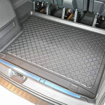 Tapis de coffre Ford Tourneo Custom Facelift, carrosserie van, fabrication 02.2018 - 06.2023, empattement l2, derriere 3e rangée de sieges | 193145GRD