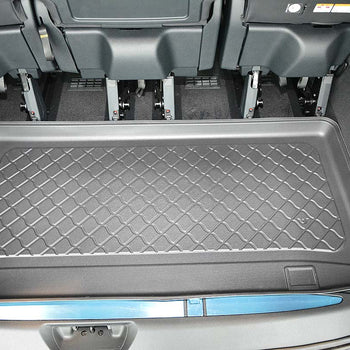 Tapis de coffre Ford Tourneo Custom Facelift, carrosserie van, fabrication 02.2018 - présent, empattement l1, derriere 3e rangée de sieges | 193146GRD
