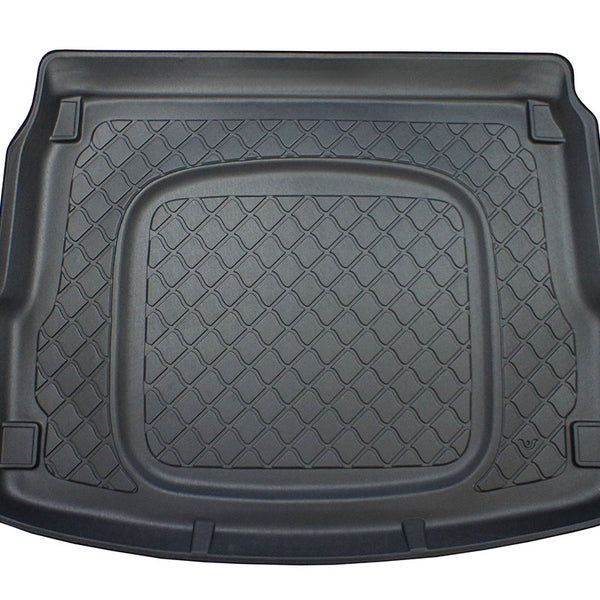 Tapis de coffre Audi A8 D4 Quattro, carrosserie sedán, fabrication 01.2010-09.2013, la roue de dépannage- petite / kit de réparation, empattement court et long | 193207GRD