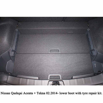 Tapis de coffre Nissan Qashqai II, carrosserie suv, fabrication 02.2014 - 05.2021, coffre inférieur | 193245GRD