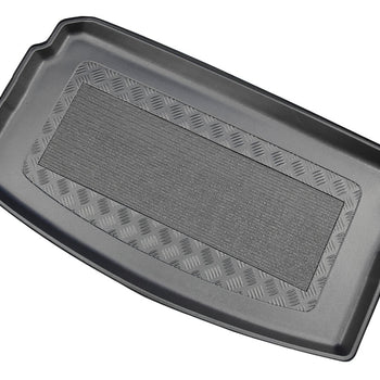 Tapis de coffre Volkswagen Polo VI, carrosserie berline, fabrication 10.2017 - présent, coffre inférieur, plancher variable en la position la plus bas | 193426