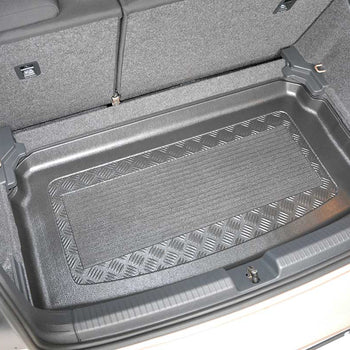 Tapis de coffre Volkswagen Polo VI, carrosserie berline, fabrication 10.2017 - présent, coffre inférieur, plancher variable en la position la plus bas | 193426