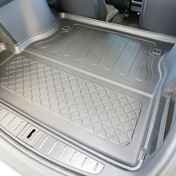 Tapis de coffre Tesla Model X Facelift, carrosserie suv, fabrication 01.2021 - présent, 6-7 places, derriere 2e rangée de sieges (3e rangée abaissée) | 193874GRD