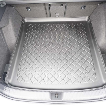 Tapis de coffre Volkswagen Golf 8 MHEV, carrosserie break, fabrication 11.2020 - présent, coffre supérieur, plancher variable en la position la plus haute | 193883GRD