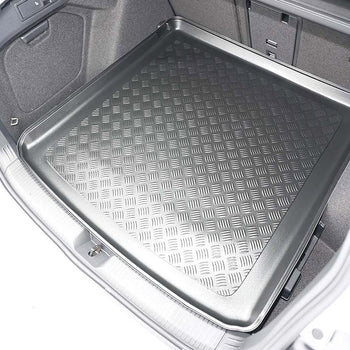 Tapis de coffre Volkswagen Golf 8 MHEV, carrosserie break, fabrication 11.2020 - présent, coffre supérieur, plancher variable en la position la plus haute | 193883bsc