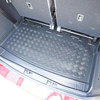 Tapis de coffre Volkswagen Caddy, carrosserie van, fabrication 11.2020 - présent, caddy, life, style, move, derriere 2e rangée de sieges | 193890BSC