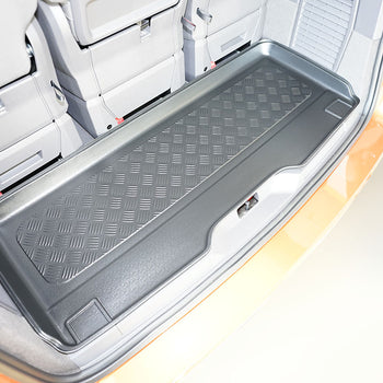 Tapis de coffre Volkswagen T7 Multivan eHybrid PHEV, carrosserie van, fabrication 10.2021 - présent, empattement court, derriere 3e rangée de sieges | 193893BSC