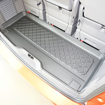 Tapis de coffre Volkswagen T7 Multivan, carrosserie van, fabrication 10.2021 - présent, empattement court, derriere 3e rangée de sieges | 193893GRD