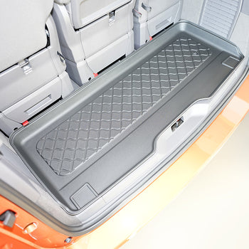Tapis de coffre Volkswagen T7 Multivan, carrosserie van, fabrication 10.2021 - présent, empattement court, derriere 3e rangée de sieges | 193893GRD