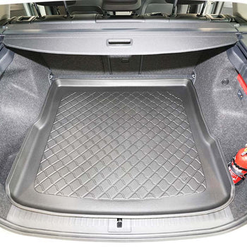 Tapis de coffre Skoda Enyaq IV Electric, carrosserie suv, fabrication 02.2022 - présent, coffre supérieur, plancher à bagages amovible en position médiane | 193989GRD