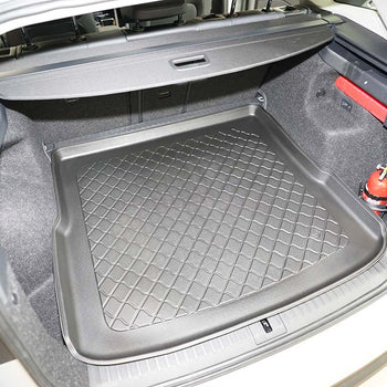 Tapis de coffre Skoda Enyaq IV Electric, carrosserie suv, fabrication 02.2022 - présent, coffre supérieur, plancher à bagages amovible en position médiane | 193989GRD
