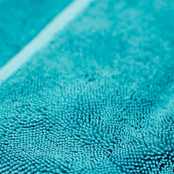 AMOS Powerfluff Serviette Microfibre Ultra-Absorbante, 1000 GSM, 60x80 cm, Bleu + Gant OFFERT