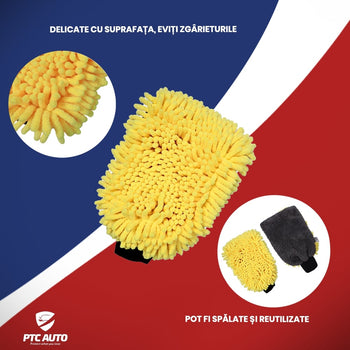 Gant de lavage et de nettoyage 2 en 1 en microfibre