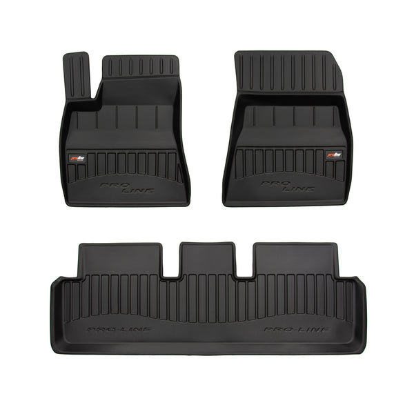 Tapis avec bords relevés Tesla Model 3 Model 3 Facelift, fabrication 2020 - 2022, carrosserie sedán ne convient pas à la version avec pompe à chaleur | 3D408593
