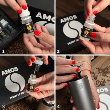 Coffret AMOS ONE – Diffuseur d’arômes intelligent + 6 parfums sensationnels offerts