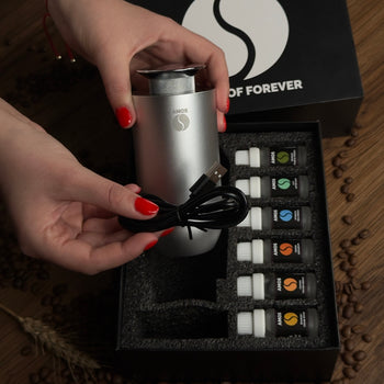 Coffret AMOS ONE – Diffuseur d’arômes intelligent + 6 parfums sensationnels offerts
