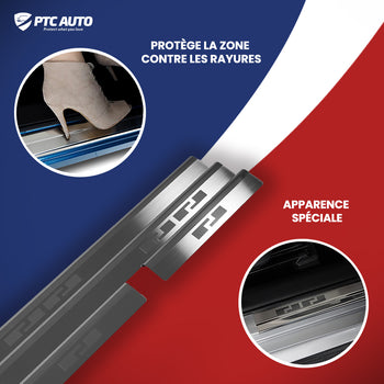 Protection de seuil de porte en acier inoxydable Opel Astra J GTC, fabrication 10.2011 - 04.2018, carrosserie berline #1