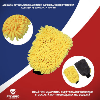Gant de lavage et de nettoyage 2 en 1 en microfibre