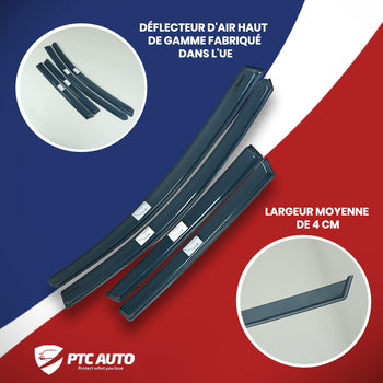 Déflecteur d'air (sur les fenêtres avant et arrière) Volkswagen Passat B8, fabrication 12.2014 - présent, carrosserie break, 4 pièces | PVF2150X2151