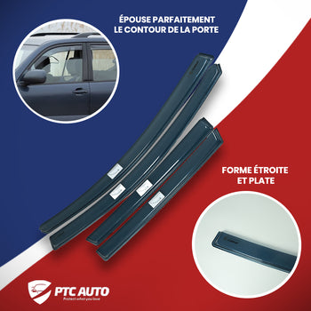 Déflecteur d'air (sur les fenêtres avant) Ford Ranger, fabrication 2007 - 2011, carrosserie pick-up, 2 pièces | PVF2304