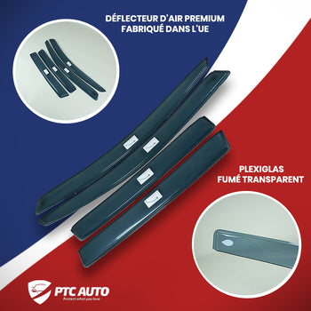Déflecteur d'air (sur les fenêtres avant) Nissan Qashqai I, fabrication 02.2007 - 01.2014, carrosserie suv, 2 pièces | PV2223