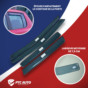 Déflecteur d'air (sur les fenêtres avant et arrière) Ford EcoSport, fabrication 06.2014 - 2017, carrosserie suv, 4 pièces | PV1460X1461