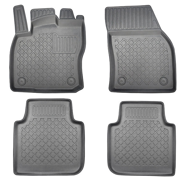 Tapis avec bords relevés Skoda Kodiaq, fabrication 03.2017 - présent, carrosserie suv 5-7 places, sans 3 ème file de sièges | 603293