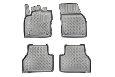 Tapis avec bords relevés Volkswagen Caddy, fabrication 11.2020 - présent, carrosserie van 5-7 places, sans 3 ème file de sièges | 603886