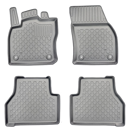 Tapis avec bords relevés Volkswagen Caddy Maxi, fabrication 11.2020 - présent, carrosserie van 5-7 places, sans 3 ème file de sièges | 603886