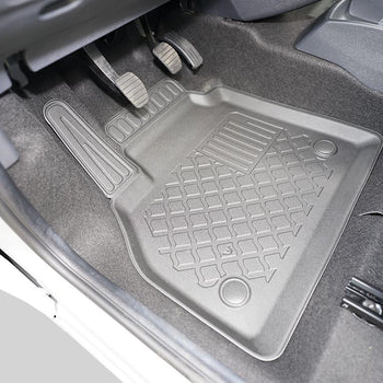 Tapis avec bords relevés Renault Kangoo II, fabrication 2008 - 04.2021, carrosserie van 5-7 places, empattement l2, sans 3 ème file de sièges | 603028