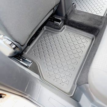 Tapis avec bords relevés Volkswagen Caddy, fabrication 11.2020 - présent, carrosserie van 5-7 places, sans 3 ème file de sièges | 603886