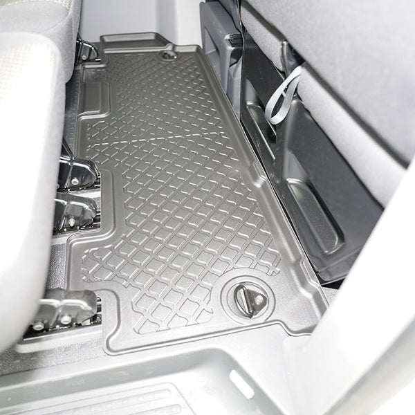 Tapis avec bords relevés Volkswagen T6 .1 Caravelle, fabrication 2019 - présent, carrosserie van empattement long, rangée 2 | 683105